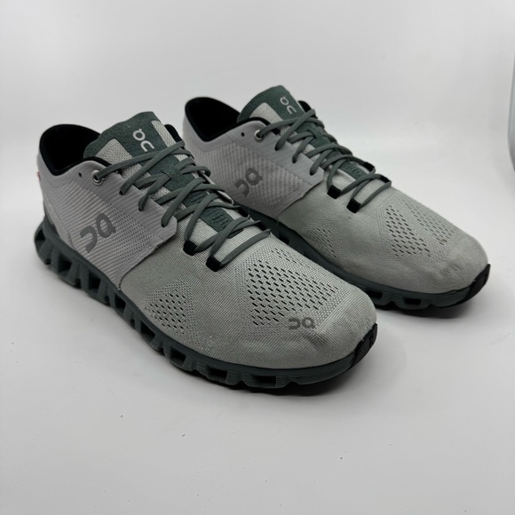 On Running Mens Cloud X2 Color Glacier/Olive Color 10. iCloud - Picture 3 of 11